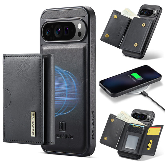 RFID Blocking Retro Leather 2-in-1 Wallet Phone Case for Pixel 9 Pro XL